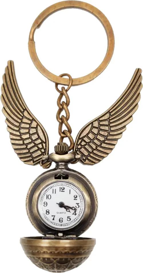 Gt Gala Time Gold Stainless Steel Harry Potter Snitch Ball Pocket Watch Bike Key Chain