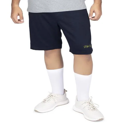 Palm Island Men's Regular Fit Plain Shorts Half Pant | Navy (XL)