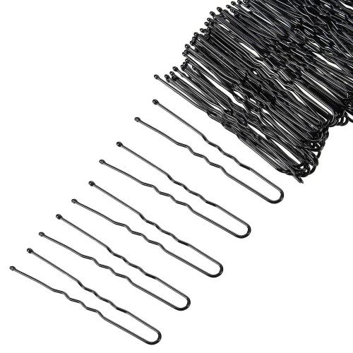 Noyonaa Black Metal U Shaped Hair Pins (Pack Of 250)