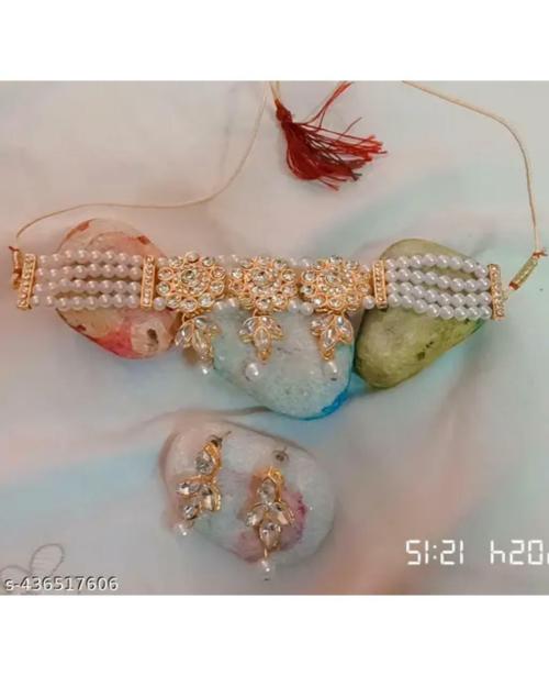 KIRTHI ENTERPRISES Chakor Jewelry Set for Women | Elegant Traditional Design | Necklace, Earrings & Accessories for Special Occasions