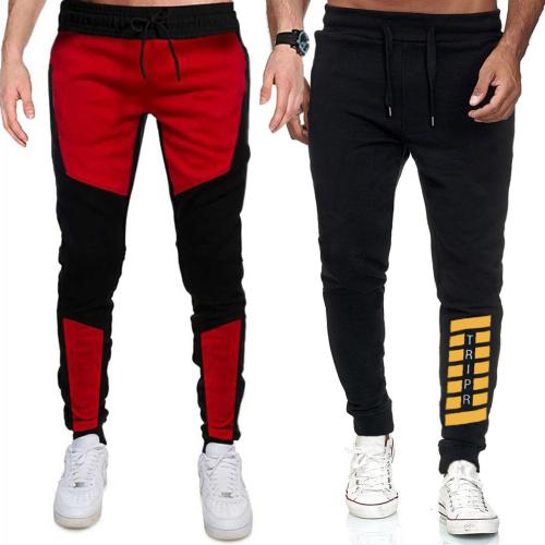 TRIPR Men Trackpants | Tripr Pack of 2 Men Solid Black,Red Track Pants | Trackpants for Men | Men Trackpants
