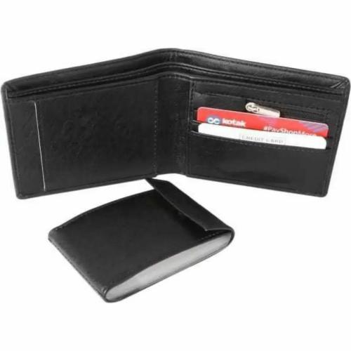 JDL Men Casual,Evening/Party,Formal,Trendy Black Artificial Leather Wallet (10 Card Slots)