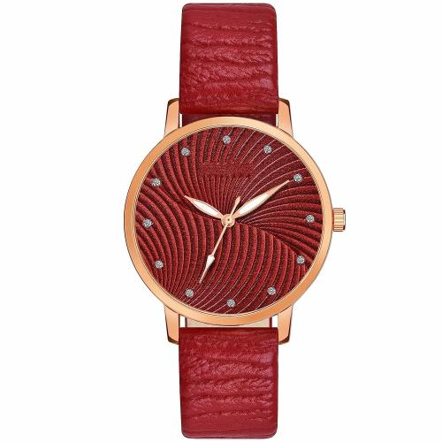 Watch City White Dial Maroon Strap Analog Watch for Women (JE-MT-381-85)