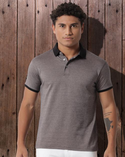 My Swag Men's Brown Color Solid Regular Fit Outdoor 100% Mercerized Cotton Polo T-Shirt