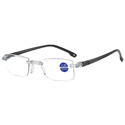 Buy Famous Eyewear Rimless Blue Cut Reading Glasses +1.00 Online at