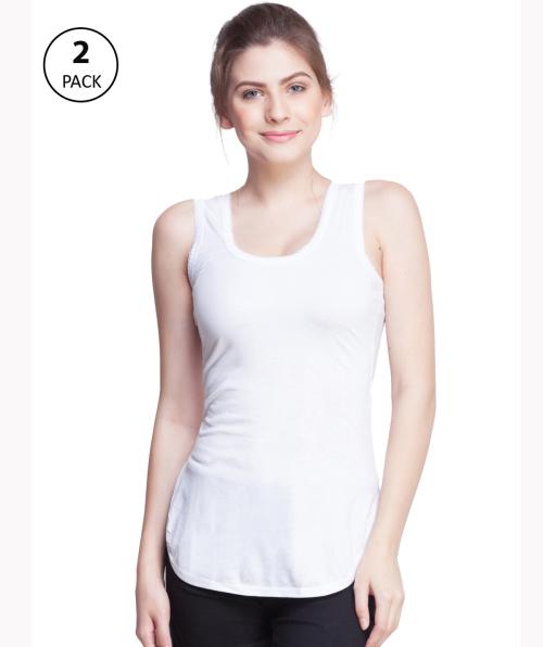 Dollar Missy Women Camisole Saheli Pack of 2- White