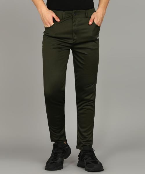 Podge Mid Rise Regular Fit || Lycra Trouser For Men & Boys Olive