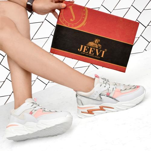 Jeevi Women Casual Sport Shoes Training & Gym Shoes For Women (Pink)