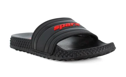 SPARX Black Slippers SFG-102 For Men