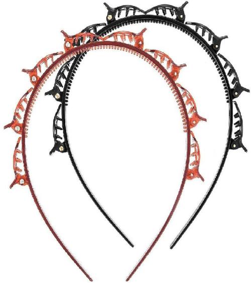 Denicraas Black, Brown Barrettes Double Bangs Hairstyle Hairpin For