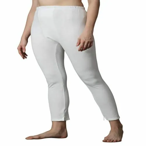 Wearslim Premium Thermal Warmer Bottom Pant for Women Ultra Soft Bottom Winter Inner Wear Johns Underwear - White, 2XL