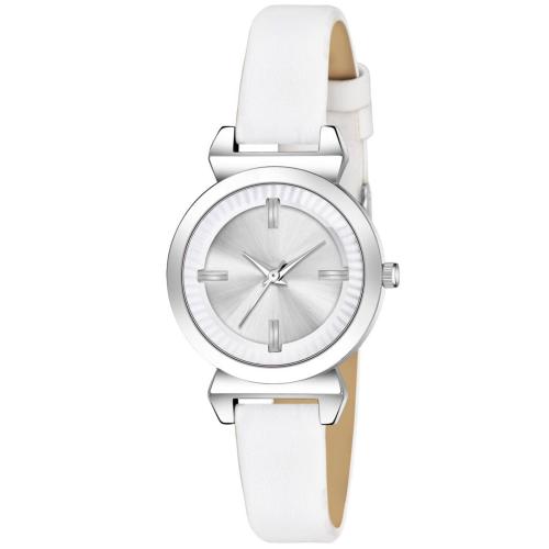 The Shopoholic Analog White Dial White Strap Watch For Women
