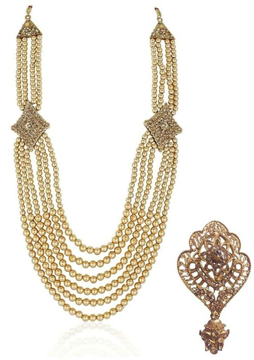 JIYANSHI FASHION Gold Plated Plastic Necklace With Brooch For Men JioMart