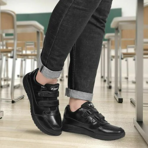 Fanspy New Super Gola Black School Shoes For Boys