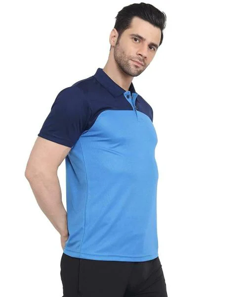 Efito Men Blue Polyester T-shirt