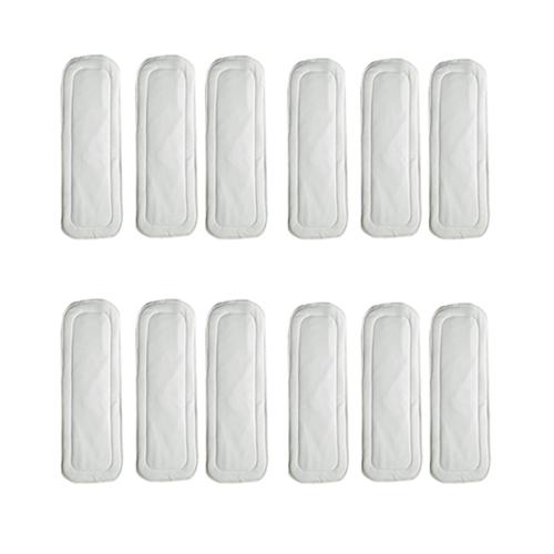 feelitson Unisex Baby Diaper Insert Pad Reusable & Washable 5 Layer White (Pack of 12)