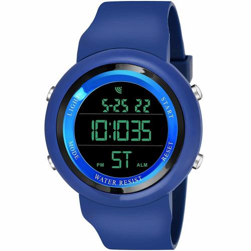 hala HL-2022 New Trending Full Blue Round Waterproof Gym Fitness Freek HL-2022-DTL Digital Watch - For Men