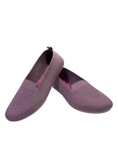 PUSHAN Flat Shoes for Women Dressy Comfortable, Mesh Walking Shoes Women Breathable Loafers Lightweight for Gym Travel Work - Mauve
