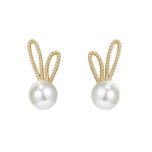 Kairangi by Yellow Chimes Gold Metal Butterfly Stud With Pearl Hanging Drop Earrings for Women and Girls - 8 cm