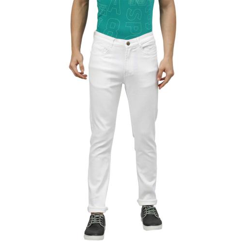 SARK Men's & Boys Stuff Classic Regular Fit Jeans for Casual Wear | Mid-Rise | Comfortable Stretchable Relaxed Jeans_White_30