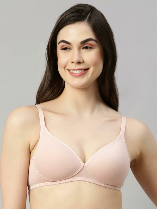 Enamor A039 Perfect Coverage Cotton T-shirt Bra for Women- Padded and Wirefree