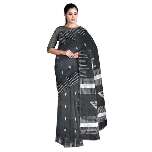 Radnyi Handlooms Silver Kathi Cotton Silk Handloom Saree for Women