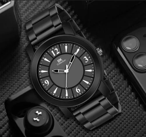 IIK COLLECTION Grey Stainless Steel Analog Watch For Men and Boys (IIK-881M)