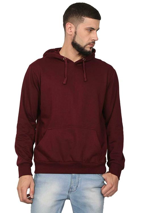 Buy RSO Outfits Store Men Maroon Pure Cotton SweatShirt (M) Online