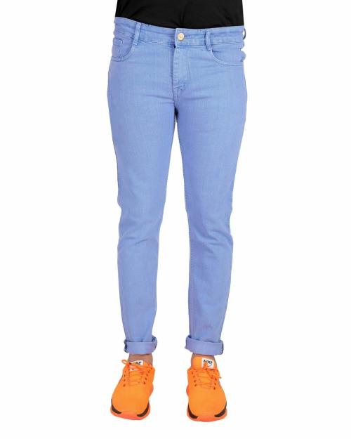 RAGZO Lavender Jeans for Men Slim Fit Stretchable