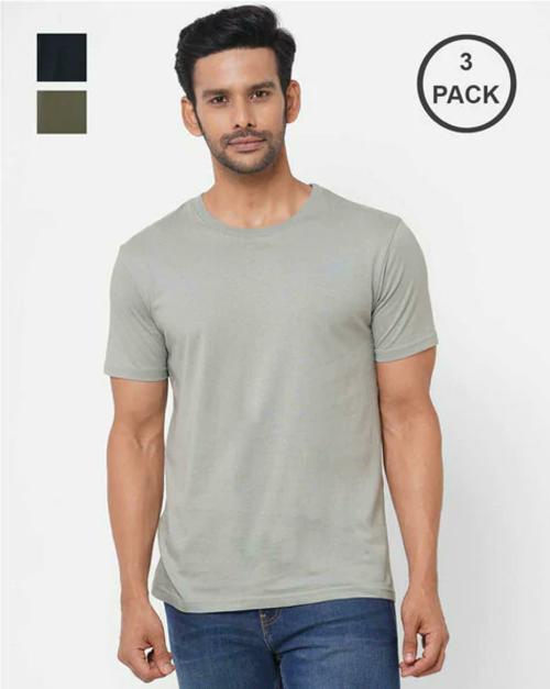 Papa Brands Men Multicolor Solid T-shirt