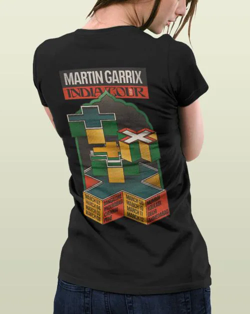 Macmerise Martin Garrix Black T-shirt for Womens