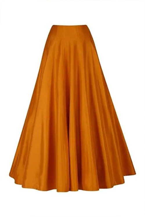 Buy Radhika 'n' Dhaanya creation Long ghera kali skirt Orange Online