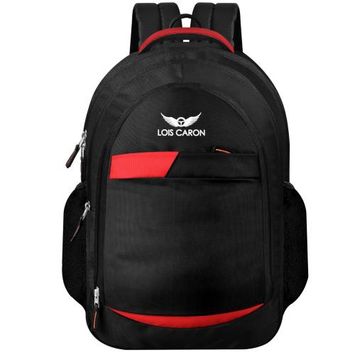 LOIS CARON Large 35 L Laptop Backpack LCB-033 Black Color Laptop Backpack Hi-Storage (Black)