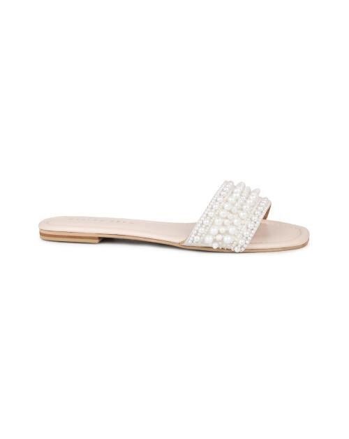 Design Crew White Flat Sandals