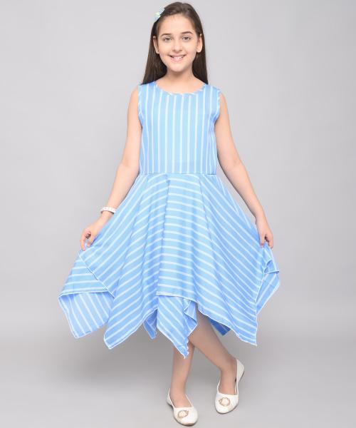 Bollylounge Girl's Cotton Party Wear Below Knee Length Dresses