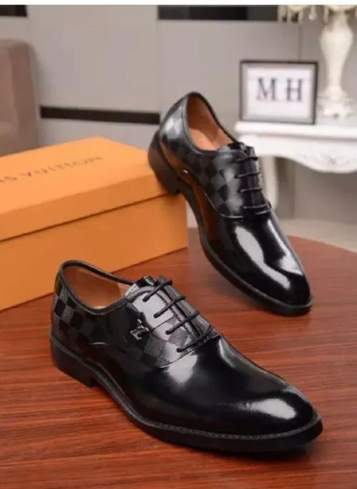 Johnny Walker Genuine Leather Lace up Black Formal Shoes for Men