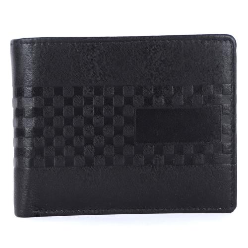 Leather Junction Black Genuine Leather Wallet for Men RFID Blocking