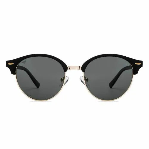 Vincent Chase Unisex Black Full Rim Clubmaster Sunglasses - VC S14482