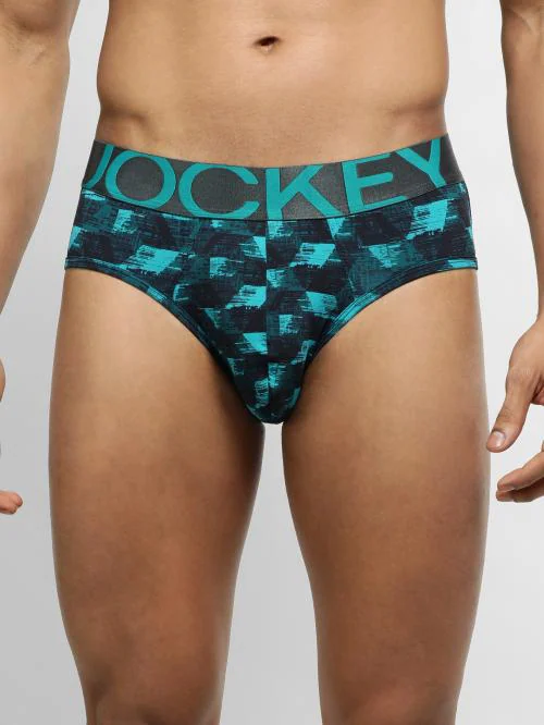 Jockey IC29 Men's Ocean Depth Prints All Over Print Nylon Briefs