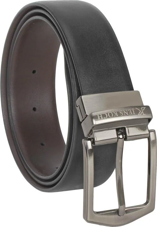 Jens Koch Men Black Genuine Leather Reversible Belt - 40