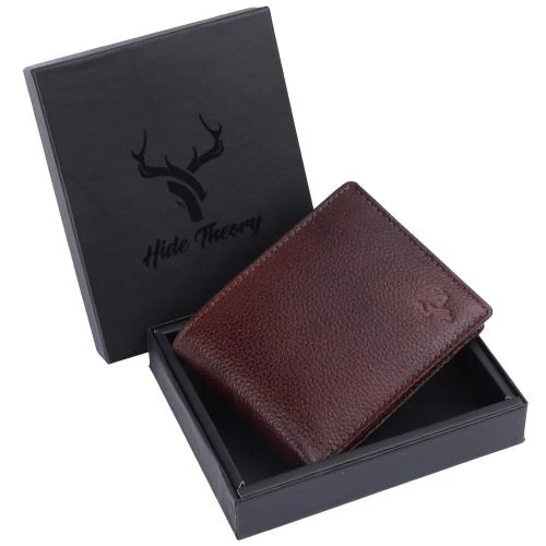 HideTheory Men Bombay Brown Genuine Leather Wallet (8 Card slots) #1031