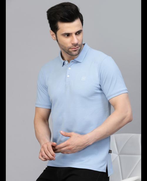 Rigo Men Light Blue Polo T-shirt