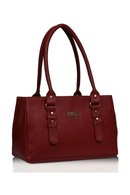 Fristo Maroon Synthetic Shoulder Handbag for Girls and Women 315