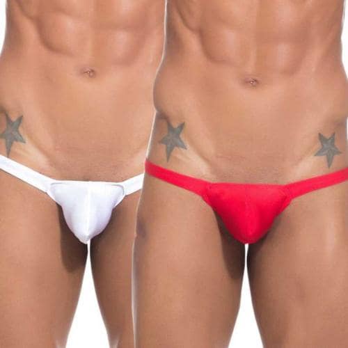 Fabura Hunk Mens Thong Brief Red & White Combo - pack of 2| briefs | menbriefs | menbriefs |thongmen |menthong | menthongsgstringinindia |blackbriefs | babmboobriefs | cottonbriefs