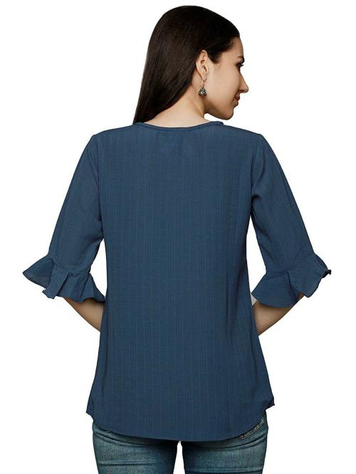 Areum Women Blue Synthetic Kurta (L)