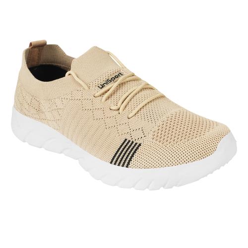 UNISTAR BEIGE SPORTS SHOES WITH MEMORY FOAM INSOLE AND NARROW FIT FOR WOMEN