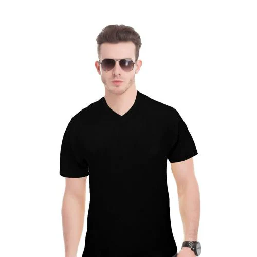 Barry & Clark Honour Black V-Neck Solid T-Shirt|Men's T-shirt