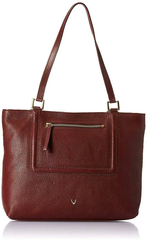 Hidesign Women Maroon Genuine Leather Shoulder Bag
