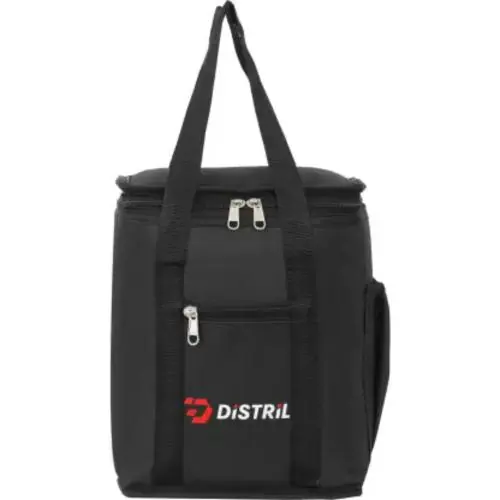 DISTRIL Tiffin Bags for Men Women & Kids, Tiffin Bags with Bottle Holder Lunch Bag (Black, 8 L)