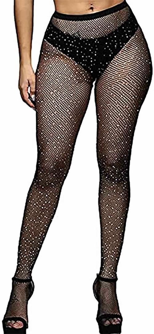 ogimi - ohh Give me Fishnet Stockings Rhinestone High Waist Sparkly Tights for Women -01